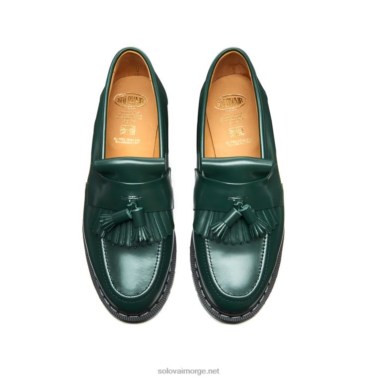 Solovair Grønn Hi-shine Dusk Loafer Mennh6ll2c208