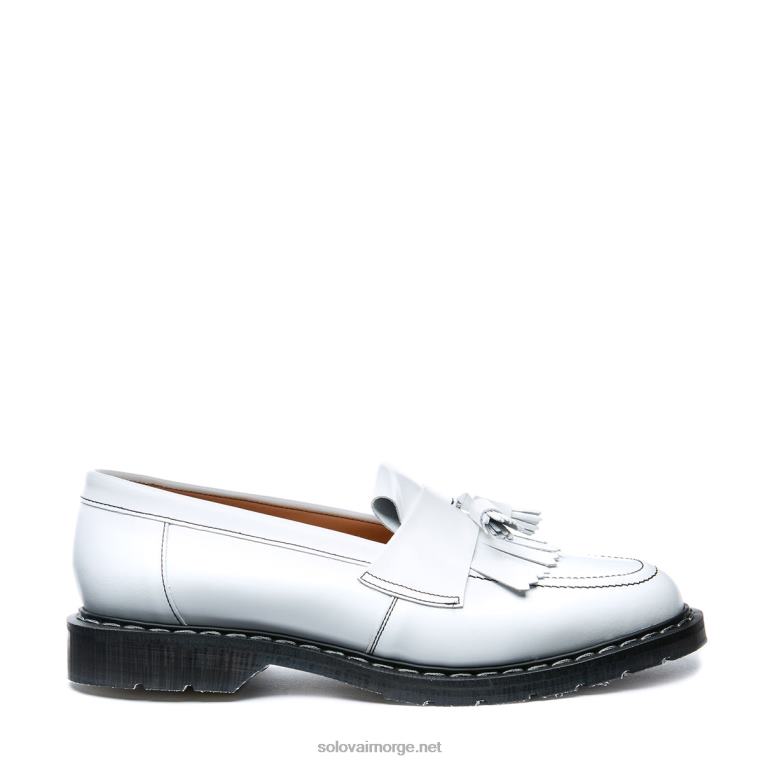 Solovair Hvit Hi-shine Dusk Loafer Mennh6ll2c209