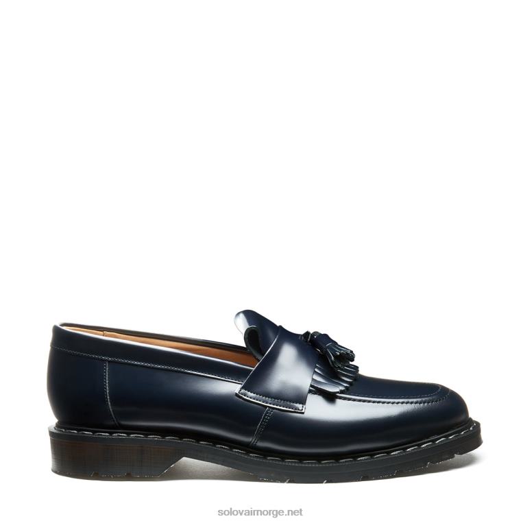 Solovair Marineblå Hi-shine Dusk Loafer Mennh6ll2c207