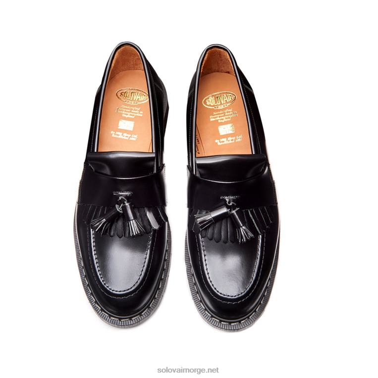 Solovair Svart Hi-shine Dusk Loafer Mennh6ll2c202