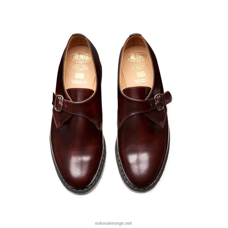 Solovair Burgundy Rub-off Munkesko Med En Spenne Mennh6ll2c217