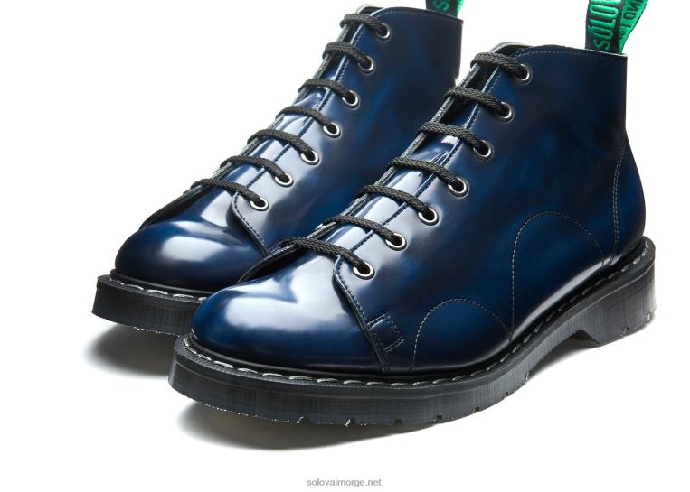 Solovair Marineblå Rub-off Vegansk Hi-shine Apestøvel Mennh6ll2c151