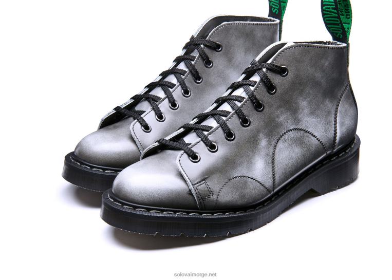 Solovair Skygrå Rub-off 7 Eye Monkey Boot Mennh6ll2c153
