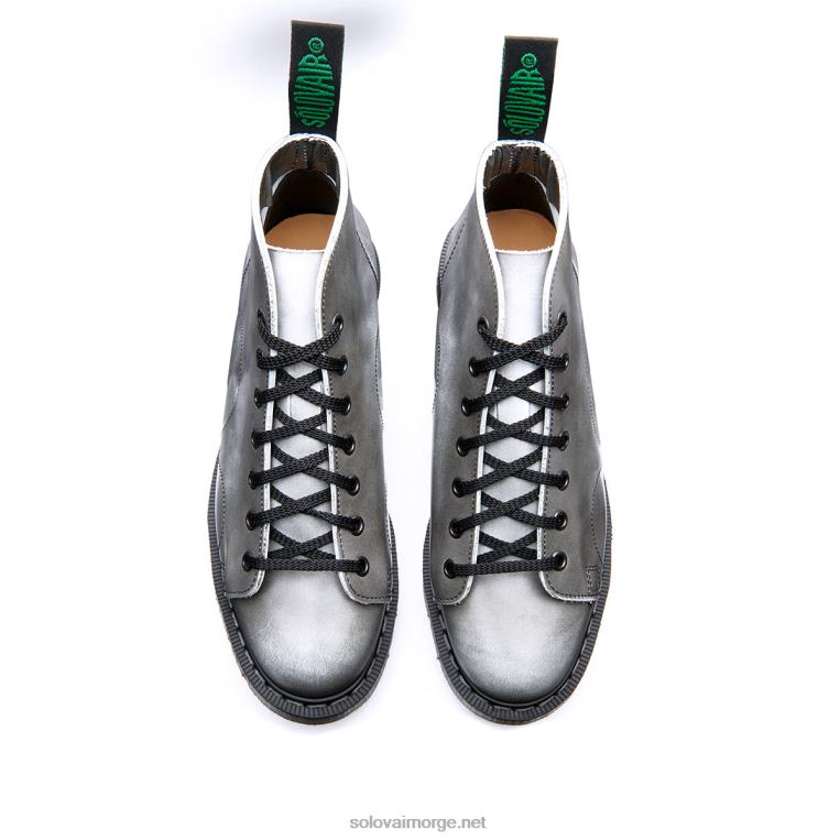 Solovair Skygrå Rub-off 7 Eye Monkey Boot Mennh6ll2c153