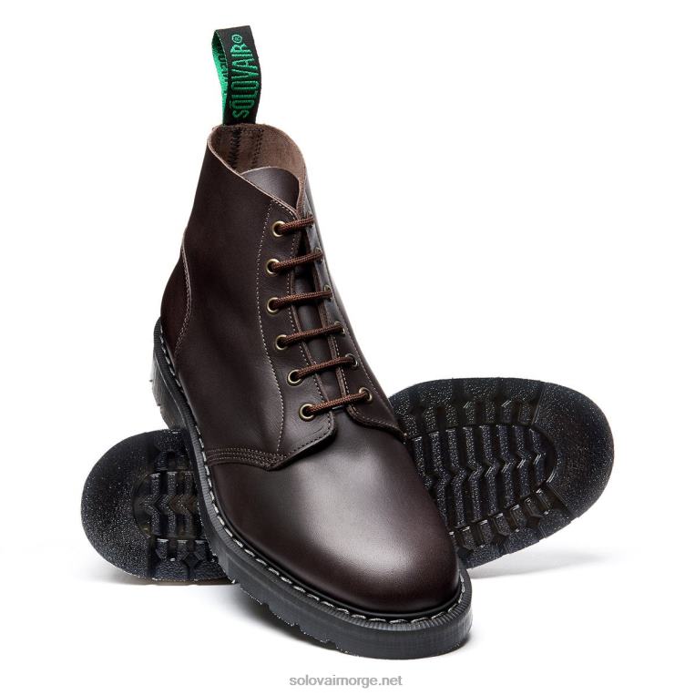 Solovair Brun, Fet Astronautstøvel Med 6 øyne Mennh6ll2c3