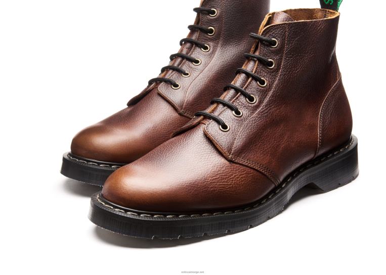 Solovair Nut Brown Grain 6 Eye Astronaut Støvel Mennh6ll2c10