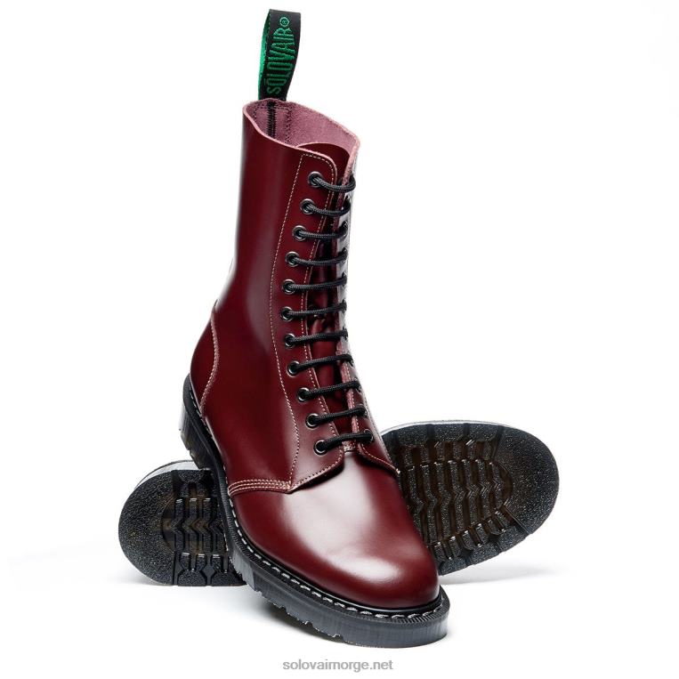 Solovair Oxblood Hi-shine 11 Eye Astronautstøvel Mennh6ll2c5