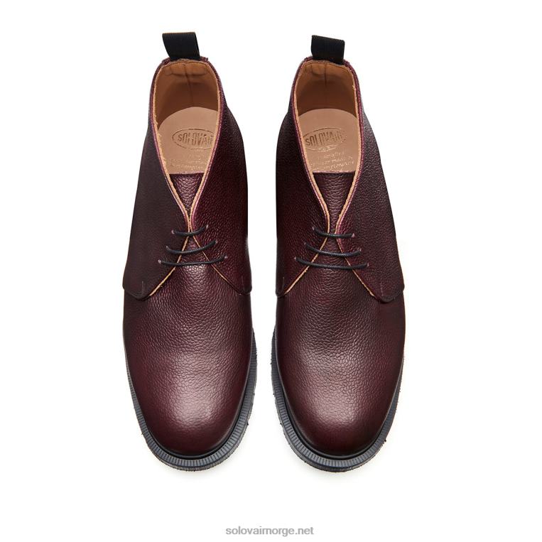 Solovair Burgunder Chukka Støvel Med 3 øyne Mennh6ll2c26