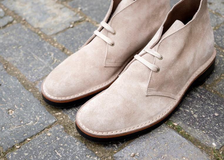 Solovair Sand Semsket Chukka Støvel Mennh6ll2c31