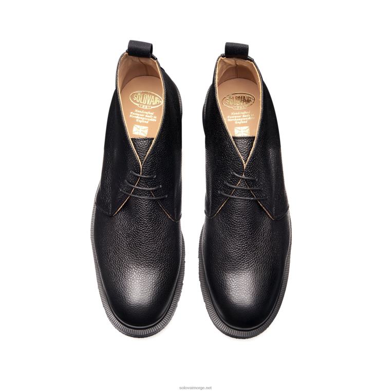 Solovair Svart Korn Chukka Støvel Mennh6ll2c29