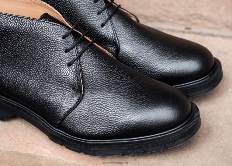 Solovair Svart Korn Chukka Støvel Mennh6ll2c29