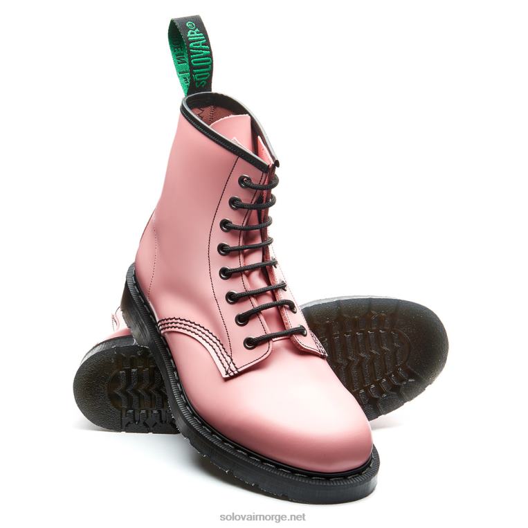 Solovair Blush Rosa Hi-shine 8 Eye Derby Støvel Mennh6ll2c115