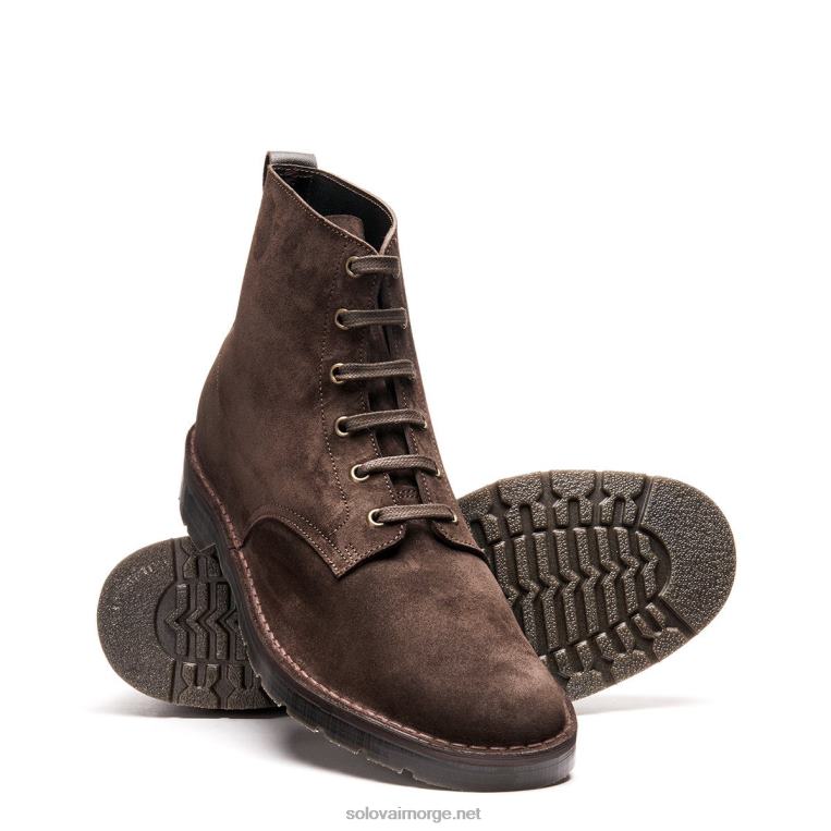Solovair Brun Semsket Derbystøvle Med 6 øyne Mennh6ll2c92