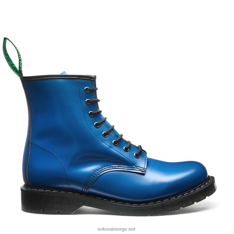 Solovair Elektrisk Blå Derbystøvel Med 8 øyne Mennh6ll2c109