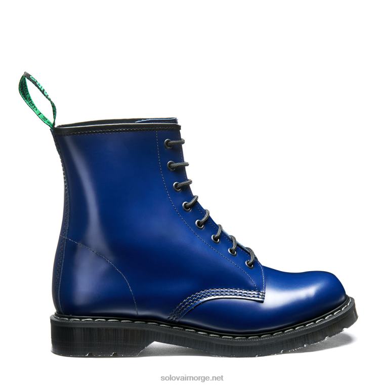 Solovair Indigo Blå Derbystøvel Med 8 øyne Mennh6ll2c111