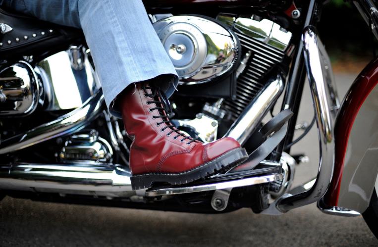 Solovair Kirsebærrød Derbystøvel I Stål Med 11 øyne Mennh6ll2c70