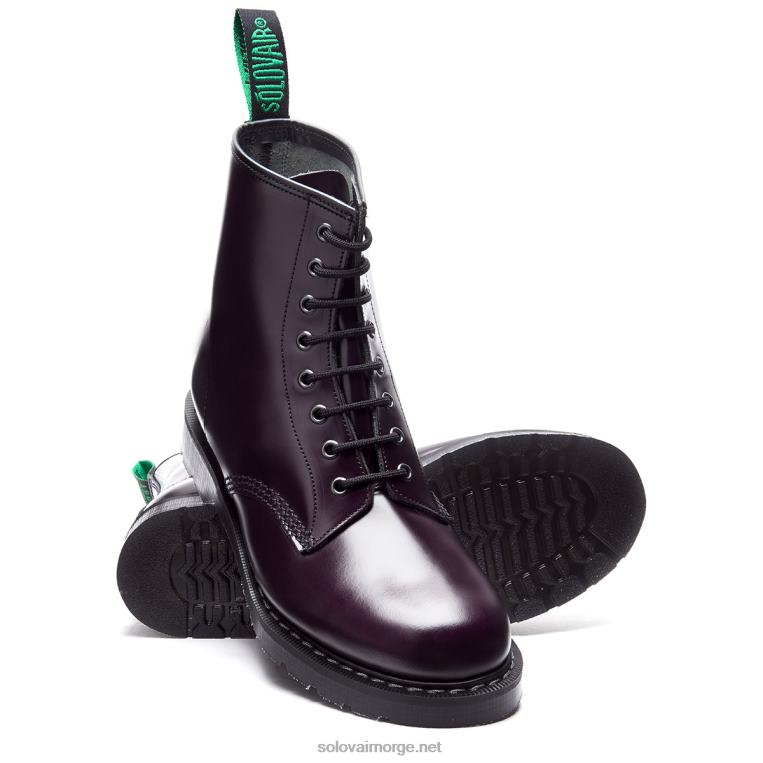 Solovair Lilla Hi-shine Derbystøvel Med 8 øyne Mennh6ll2c78