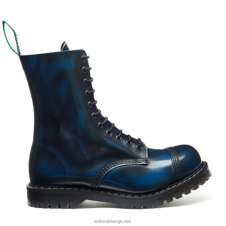 Solovair Marineblå Rub-off 11 Eye Steel Toe Derby Boot Mennh6ll2c121
