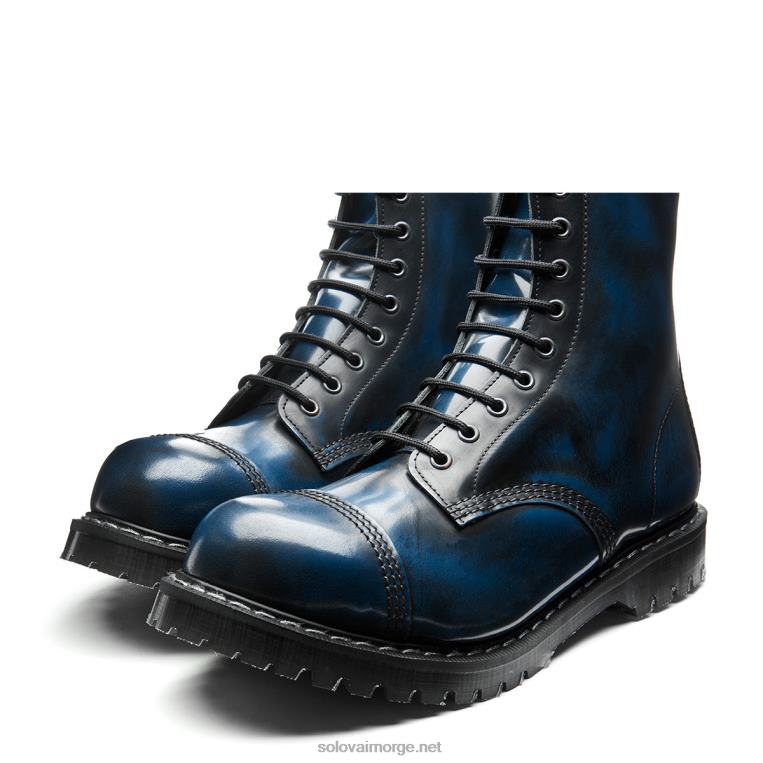 Solovair Marineblå Rub-off 11 Eye Steel Toe Derby Boot Mennh6ll2c121