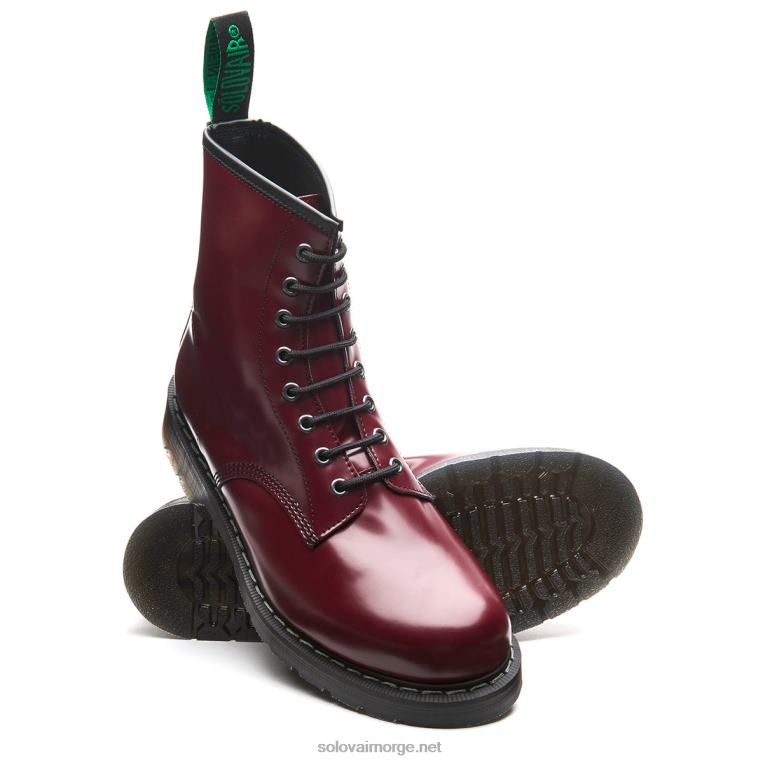 Solovair Merlot Vegansk Hi-shine 8 Eye Derbystøvel Mennh6ll2c100