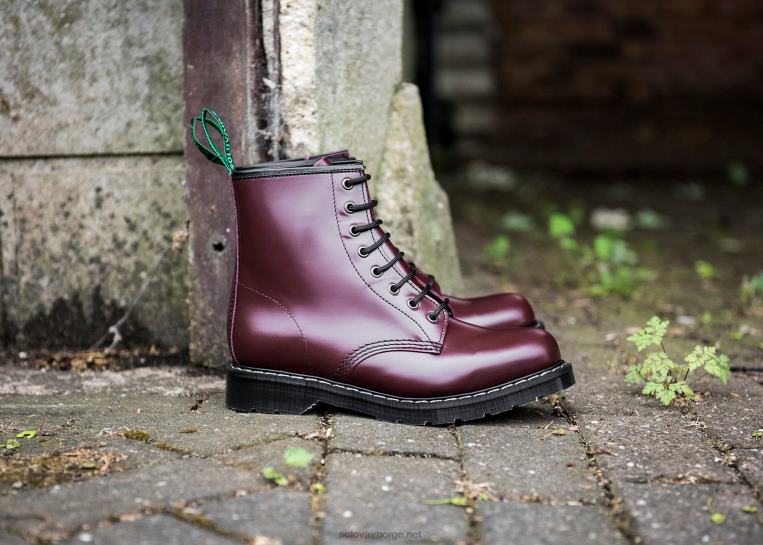 Solovair Oxblood Hi-shine 8 Eye Derby Støvel Mennh6ll2c69