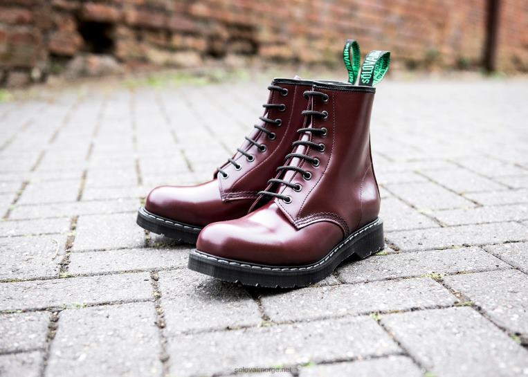 Solovair Oxblood Hi-shine 8 Eye Derby Støvel Mennh6ll2c69