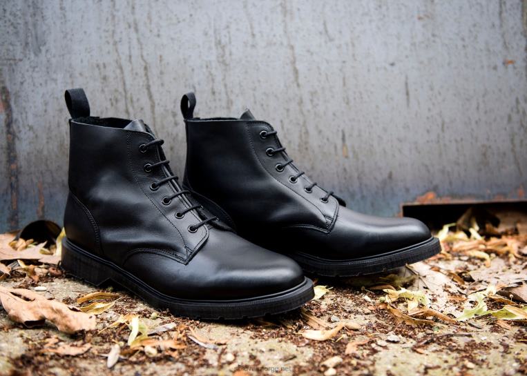 Solovair Svart 6 øyne Derby Støvel Mennh6ll2c90