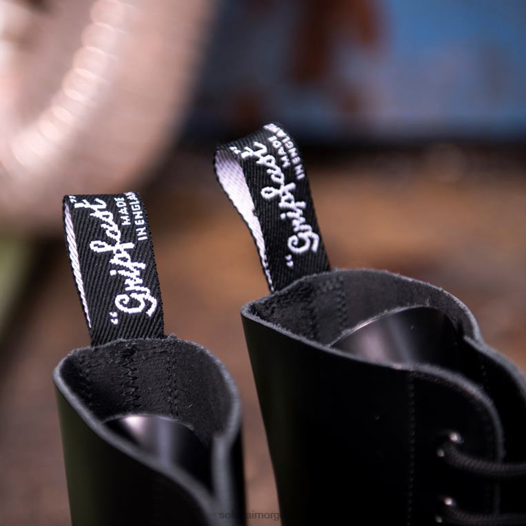 Solovair Svart Hi-shine 10 øyne Stål Tåkappet Derby Støvel Mennh6ll2c120