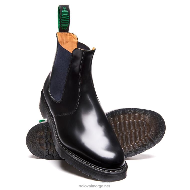 Solovair Marineblå Og Svart Forhandlerstøvel Mennh6ll2c52