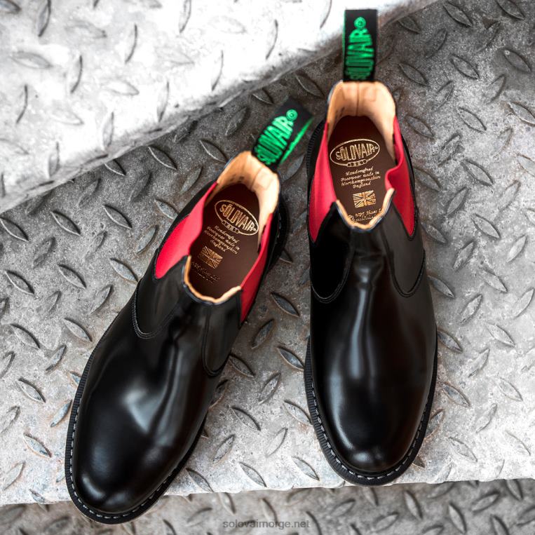 Solovair Rød Og Svart Forhandlerstøvel Mennh6ll2c53