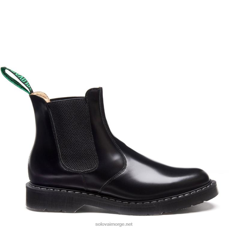 Solovair Svart Hi-shine Forhandlerstøvel Mennh6ll2c40